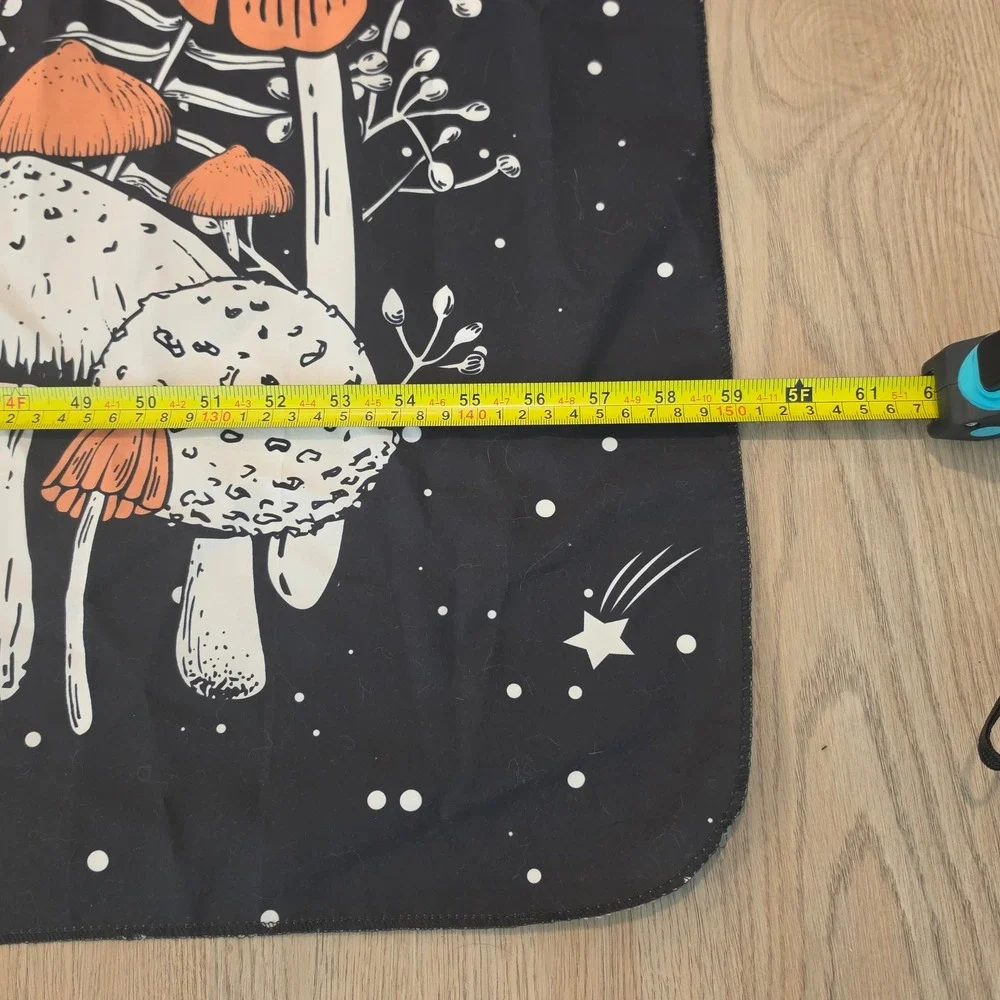 Celestial Luna Moth Wall Tapestry Mushroom Moon Star Witchy Cottagecore 59x59